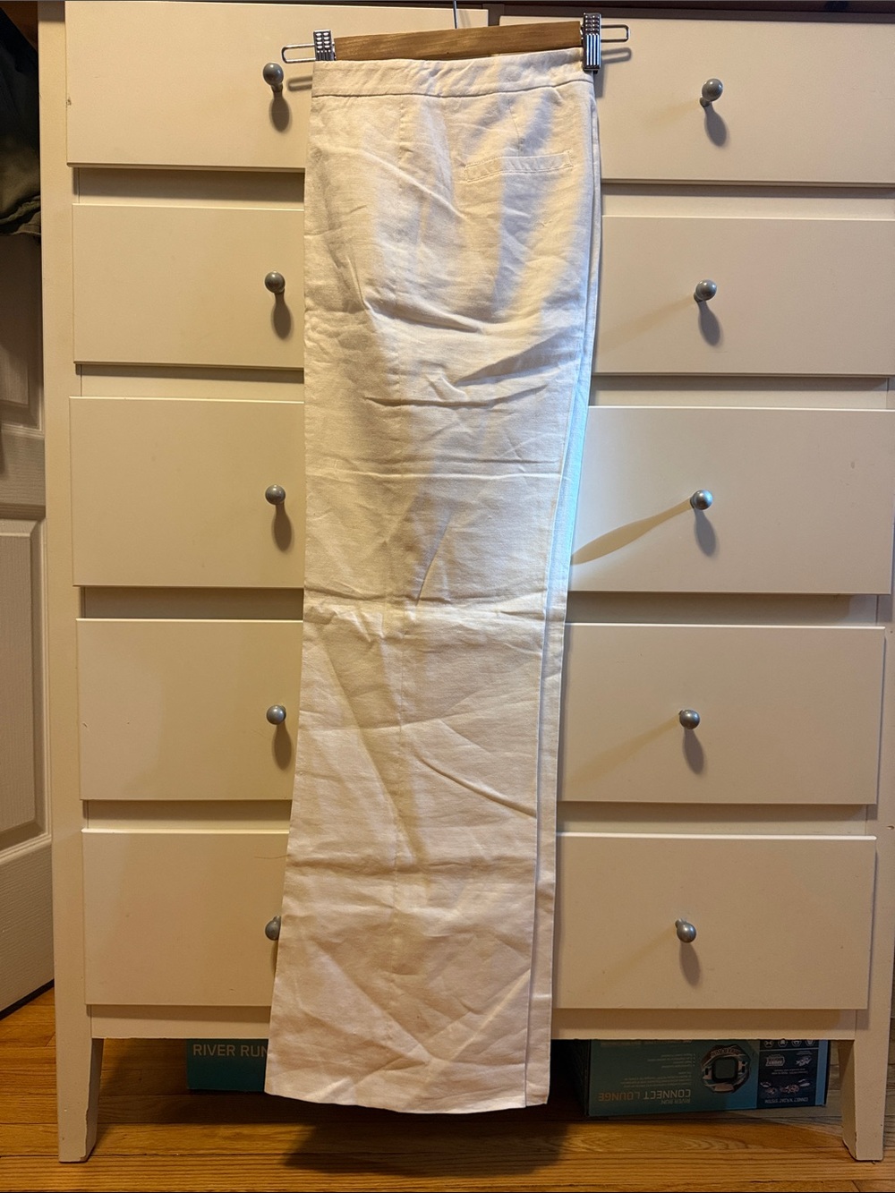 White Straight-Leg Pants
